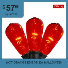 an image of red light bulbs with the price $ 59 95 reg $ 120 00