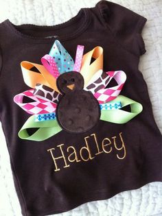 a t - shirt with a turkey on it that says hadley