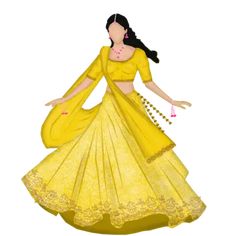 a woman in a yellow dress is dancing