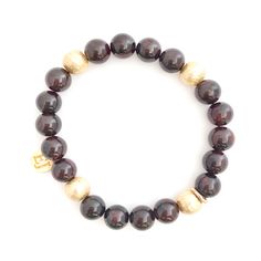 Brown beads with gold bead accents Luxury Elegant Brown Beads, Gold Beaded Bracelet, Gold Bead Bracelets, Gold Beads, Beaded Bracelet, Beaded Bracelets, Bracelet, Beads, Gold