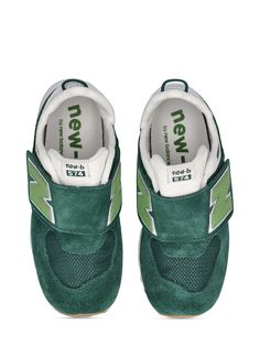 Synthetic upper. Front strap closure. Logo details. Mesh details. Contrasting color details. Rubber sole Casual Sneakers With Hook And Loop Closure, Green High-top Sneakers For School, Knitwear Outfit, Green Girl, Walker Shoes, Casual Sneakers Women, Stella Mccartney Kids, Swimwear Cover, Swim Accessories