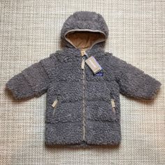 Brand New! Patagonia Hi Pile Fleece Parka, Size 6-12 Months. Runs Big, Might Fit Up To 2t. Furry Taupe Color. Nwt. Price Firm. Parent Dr, Patagonia Puffer Jacket, Patagonia Coat, Kids Parka, Patagonia Retro X, Baby Jackets, Pink Puffer Coat, Baby Patagonia, Patagonia Kids