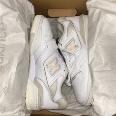 Only Worn A Few Times, Clean As New White And Tan 550s Size 8.5 New Balance 550s, New Balance White, Shoes New Balance, New Balance Shoes, White Cream, Cream White, Womens Shoes Sneakers, New Balance, Shoes Sneakers