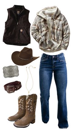 Fall/Winter country fit Women’s Western Winter Outfits, Hayride Outfit Fall, Country Autumn Outfit, Flannel Outfits Country, Western Style Outfits Fall, Country Clothing Brands, 78 Degree Weather Outfit Fall, Western Autumn Outfits, Western Outfit Ideas Winter