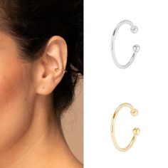 Simple Ear Cuff, Earrings Cuff, Sliver Earrings, Wrap Earrings, Gold Ear Cuff, Silver Ear Cuff, 1 Rose, Vintage Punk, Zirconia Earrings