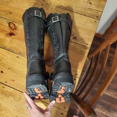 Ladies Boots Size 8 Black Wide Calf Moto Boots With Snip Toe, Black Snip Toe Waterproof Boots For Fall, Casual Black Moto Boots With Snip Toe, Eastland Boots, Goth Heels, Tall Lace Up Boots, Heeled Lace Up Boots, Jadon Boots, Vegan Leather Boots