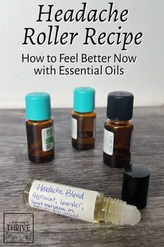 When a headache or migraine hits, you need relief. This essential oil headache roller recipe eases tension and helps you feel better fast. Migraine Essential Oil Blend, Migraine Relief Essential Oils, Headache Relief Essential Oils, Oils For Migraines, Natural Headache Relief, Essential Oils For Migraines, Essential Oil Blends Roller, Oil For Headache, Essential Oil Roller Bottle Recipes