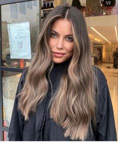 Blonde For Natural Brunettes, Natural Beige Hair Color, Brown Hair With Ashy Brown Highlights, Mushroom Brown Blonde Hair, Creamy Balayage Brown, Dark Brunette To Light Brunette, Mousy Brown Hair With Money Piece, Expensive Light Brunette, Call Balayage