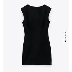 Brand New. With The Tags. I Paid Full Price For The Dress $50. Black Bodycon Dress With Back Zipper For Summer, Black Mini Dress With Back Zipper For Work, Chic Black Mini Dress With Back Zipper, Casual Black Sheath Mini Dress, Black Sheath Midi Dress With Back Zipper, Black Dresses For Work With Back Zipper, Black Sheath Mini Dress Casual, Black Workwear Dress With Back Zipper, Zara Fitted Sleeveless Dress For Work