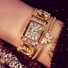 Product information: Brand: BS Bee Sister Material: Imported Austrian rhinestones Table width: 2cm*3cm length: 20cm Table thickness: 0.9cm Luxury Women Watches, Dress Crystal, Bracelet Watches Women, Watches Women, Crystal Diamond, Women Watches, Diamond Chain, Women's Watches, Watch Chain