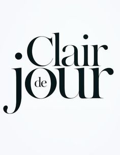 the logo for clair de jour, a photographer's studio located in paris