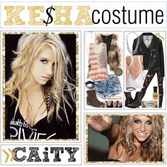 the cover of kesha's costume book features photos of women with long hair and boots