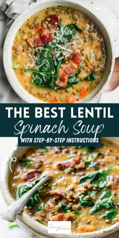 the best lentil soup with step - by - step instructions is an easy and delicious recipe