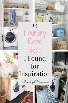 13 Awesome Laundry Room Ideas for Inspiration. Practical ideas, decorative inspiration and design advice that you'll love for a laundry room makeover. New Construction Laundry Room, Laundry Room Redo Ideas, Laundry Room Utility Room, Utility Room Makeover Ideas, Laundry Room Design Vintage, Small Laundry Rooms With Sink, Small Utility Room Ideas Organizing, Redo Laundry Room, Small Laundry Mud Room Ideas