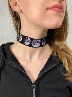 Black choker Luna. Made from Czech beads. Length 12.5 inches (32 cm) + chain extension 2 inches (5 cm) Width 1.2 inches (3 cm)  >Back to my shop: https://www.etsy.com/shop/jewelrybylarisa?ref=seller-platform-mcnav Handmade Round Choker For Festivals, Festival Choker With Adjustable Chain, Festival Black Beads Choker, Handmade Adjustable Choker, Adjustable Black Beads Choker For Festival, Handmade Adjustable Choker Jewelry, Black Bohemian Choker With Adjustable Chain, Adjustable Black Beaded Chain Choker, Adjustable Round Choker For Festivals