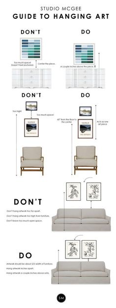 an info sheet showing the different types of furniture in each room, including couches and chairs