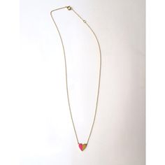 This is part of Chairish’s Fine Jewelry assortment.  A beautiful Italian 14-karat gold and enamel (bright pink and yellow) heart necklace. Colors are reminiscent of the Italian summer spirit beach coast. Beautiful as a standalone necklace or stack with other necklaces. Necklace has two-length options (16" and 16.5"), please see second to last close-up image. Marked 14-karat on back of heart as shown in last image. Also marked on chain clasp '585', which is an Italian jewelry mark. Very good cond Pink Enamel Heart Pendant Jewelry, Pink Enamel Necklace For Valentine's Day, Pink Enamel Dainty Jewelry, Valentine's Day Yellow Gold Enamel Necklace, Fine Jewelry Pink Heart Charm, Pink Pendant Charm Necklace With Delicate Chain, Minimalist Pink Necklace With Adjustable Chain, Minimalist Pink Pendant Necklace, Yellow Gold Enamel Heart Pendant Necklace