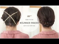 How To Do Milkmaid Braids, Milk Maid Braids Long Hair, Easy Milkmaid Braid, Milkmaid Braids Tutorial, Swiss Hairstyles, Beginner Braid Hairstyles, Braid How To, Milkmaid Hairstyles, Braids Fine Hair