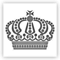 a black and white image of a crown