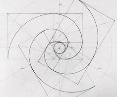 an abstract drawing with lines and circles in the center, on top of a sheet of paper