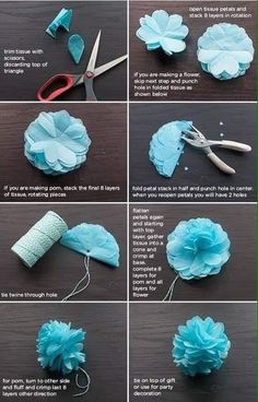 how to make tissue paper flowers