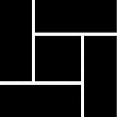 black and white squares are arranged in the shape of rectangles