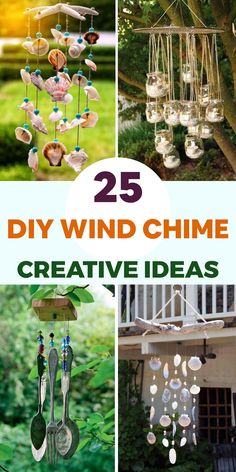 25 diy wind chime creative ideas that are easy to make and great for home decor