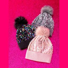 Elevate your cold weather accessories in Shiraleah's Fiesta Sequin Hat. This hat is perfect for your festive holiday outfits. The sequence base and faux fur pom pom will take your winter outfits to another chicness level . The Fiesta Sequin Hat will maintain you warmth while enhancing your winter look. Festive Holiday Outfits, Sequin Hat, Faux Fur Pom Pom, Pink Sequin, Cold Weather Accessories, Silver Sequin, Fur Pom Pom, Festive Holiday, Winter Looks