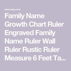 family name growth chart ruler engraved family name ruler ruler measure 6 feet tall