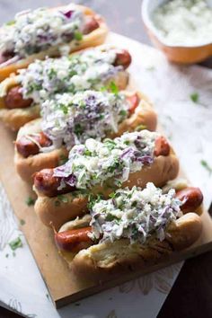 Andouille sausage with blue cheese coleslaw is a yummy recipe to try this summer. Spicy sausage tempered by creamy and cool blue cheese Blue Cheese Coleslaw, Gourmet Hot Dogs, Hot Dog Recipes, Spicy Sausage, Andouille Sausage, Andouille, Recipe Blog, Dog Hacks, Dog Recipes