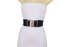 Style : Fashion stylish dress up party look / Waist or HipCondition : Brand NewColor : Black faux leather and stretch waistband strap + gold metal buckle Size: One Size Belt - Adjustable Can Fit Size Small - Medium Waist Size: About 28" - 39"Belt Width : About 2 4/8" wide Brand New Trendy Urban Superb Women Waistband Spring Summer Winter Fall Modern All Year Around Collection Ladies Fashion Feminine Style Sexy Premium Belt - perfect for day or night look great for a party Brand new sexy fun and Dress Up Party, Bling Fashion, Fashion Feminine, Metal Skull, Belt Gold, Up Party, Dressy Fashion, Belt Style, Party Look