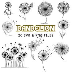 dandelion svg and png files