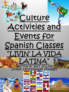 the cover of culture activities and events for spanish classes livn'lavida latin