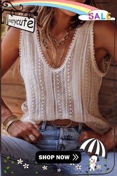 White Lace Crochet Open Back U Neck Tank Top Tank Top Women, Lace Crochet, U Neck, Top Women, Women Tops, White Lace, Open Back, Tank Top, Tank Tops