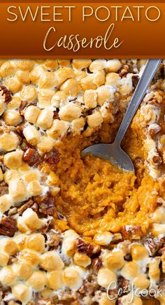 sweet potato casserole with toasted marshmallows. The Best Sweet Potato Casserole, Savory Sweet Potato Recipes, Best Sweet Potato Casserole, Best Sweet Potato, Sweet Potato Pecan, Pecan Topping, Comfort Soup Recipes, Sweet Potato Recipes Casserole, Vegetable Side Dishes Recipes