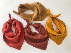 100% linen bandana is the perfect choice for eco-minded shoppers. Linen bandana can be worn as a small scarf, as a wrist band, as a neckerchief around your neck or folded as a headband on your head. Minimalist design, vibrant and rich colours and eco-friendly fabric is what we offer to our customers. Choose your favourite colours to match your current wardrobe. Linen bandanas comes in several sizes. Custom size requests are welcome. Linen bandanas are breathable, durable and eco-friendly. They a Linen Bandana, Handmade Cotton Summer Bandana, Casual Brown Adjustable Bandana, Brown Bandana, Trendy Multicolor Cotton Bandana, Triangle Head, Linen Shawl, Bandana Headband, Small Scarf