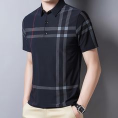 Ben is the extensive version of a cool and classic style. This polo shirt has a lightweight finish on a checked pattern in contrasting colors. It's detailed into a collared neckline with a button front and short sleeves. The relaxed fit leads to a regular length. Styling Tips: Rock your style with this short sleeve polo and cotton pants. Color: Black, Navy, Gray, Green, Pink, Dark Green Sleeve Length: ShortSilhouette: SlimNeck: CollarMaterial: Polyester Fit Type: slim fitImported Update: This pr Polo Shirt Colors, Navy Gray, Styling Tips, Cotton Pants, Art Clothes, Short Sleeve Polo, Anti Wrinkle, Contrasting Colors, Black Shirt