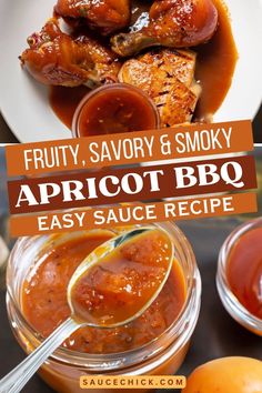 Apricot BBQ Sauce Recipe Apricot Bbq Sauce Recipes, Blackberry Bbq Sauce Recipes, Apricot Bbq Sauce, Homemade Barbeque Sauce, Best Sauce Recipe, Easy Sauce Recipe