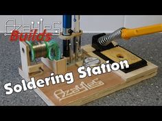 the soldering station is made out of wood