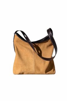 Fibflx Women's Block Leather Hobo Shoulder Bag Suede Hobo Bag, European Elegance, Leather Accessory, Hobo Shoulder Bag, Chic Leather, Cocoa Brown, Caramel Brown, Leather Hobo, Leather Care