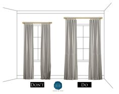 an image of two curtains with the words don't do