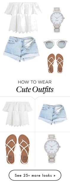 "Cute summer outfit." by sheadan-barker on Polyvore featuring Madewell, Kate Spade, Christian Dior and Billabong Makeup Ideas For Teens, Stil Boho, Cute Summer Outfits, Clothes And Accessories, Looks Style, Mode Inspiration, Spring Summer Outfits, Outfits Casuales