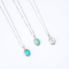 This beautiful oval natural Mint Green Chrysoprase cabochon necklace is sure to catch the light and the attention of your friends! Each stone is bezel set in 925 sterling silver or plated with either 18k vermeil gold or 18k rose gold. It's perfect on its own or layered with other necklaces!Gemstone is 8 mm x 10 mm Please note that this pendant is handmade and there may be some slight variations from listing photo.Available in:• YELLOW 18K VERMEIL GOLD. • ROSE 18K VERMEIL GOLD.• BRIGHT STERLING S Oval Jade Cabochon Necklaces, Oval Jade Cabochon Necklace, Jade Cabochon Oval Pendant Necklace, Green Oval Cabochon Gemstone Necklace, Oval Chrysoprase Gemstone Necklaces, Oval Chrysoprase Gemstone Necklace, Jade Cabochon Round Pendant Necklace, Round Jade Cabochon Pendant Necklace, Green Cabochon Oval Pendant Necklace