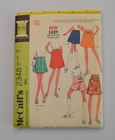 an old fashion sewing pattern for girls'skirts