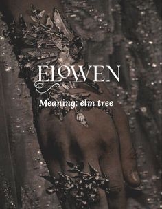 a hand with flowers on it and the words,'flower meaning, em tree '