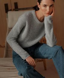 Fisherman Sweater Outfit, Fishermans Sweater, Fisherman Knit Sweater, Laundry Routine, Basic Sweatshirt, Sweater Outfit, Jenni Kayne, Fisherman Sweater, Womens Cashmere