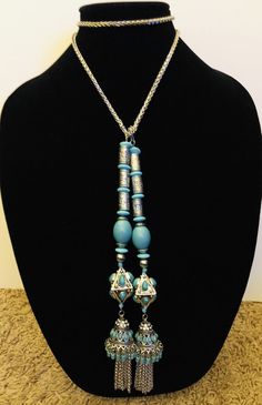 Neck wrap necklace by DivaChicTreasures on Etsy https://www.etsy.com/listing/687275777/neck-wrap-necklace Bohemian Silver Lariat Necklace With Natural Stones, Silver Bohemian Lariat Necklace With Natural Stones, Bohemian Silver Long Necklace With Round Beads, Silver Bohemian Long Necklace With Round Beads, Turquoise Beaded Dangle Lariat Necklace, Turquoise Bohemian Necklaces With Silver Beads, Bohemian Turquoise Necklaces With Silver Beads, Bohemian Jewelry Pendant With 108 Beads, Bohemian Pendant Jewelry With 108 Beads