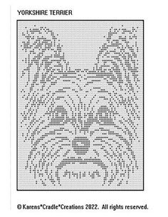 a cross stitch pattern with a dog's face