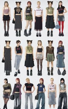 Grunge Retro Outfits, Grunge Outfit Ideas 90s, Casual Soft Grunge Outfits, 2024 Grunge Aesthetic, 2000s Tokyo Fashion, Kpop Night Outfit, Real 90s Fashion Grunge, Fall Outfits 2023 Grunge, Easy Vintage Outfits