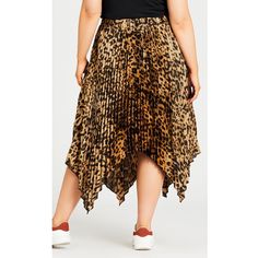 Make a fierce style statement in the trending Pleated Print Skirt. Pair with a t-shirt & heels for a cool & chic casual look.Key Features Include:- Pull on style- Elasticated back waist- Pleated satin-feel fabrication- Fully lined- Below the knee handkerchief hemlineOuter: 100% Polyester. Lining: 100% Viscose.HAND WASH COLD SEPARATELY, NO BLEACH, LINE DRY, DO NOT TWIST OR WRING, LOW IRONImported Casual High-low Hem Bottoms For Party, Spring Party Leopard Print Bottoms, Chic Leopard Print Bottoms For Spring, Casual Leopard Print Party Bottoms, Trendy Asymmetrical Hem Bottoms For Day Out, Casual Asymmetrical Hem Bottoms For Day Out, Spring Trendy Bottoms With High-low Hem, Trendy High-low Hem Summer Bottoms, Trendy High-low Hem Bottoms For Spring